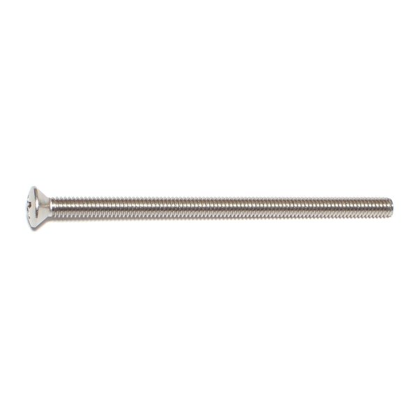 Midwest Fastener #8-32 x 3 in Phillips Oval Machine Screw, Plain Stainless Steel, 50 PK 50675